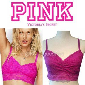 PINK Flawless Festival Lace Bralette EUC sz M